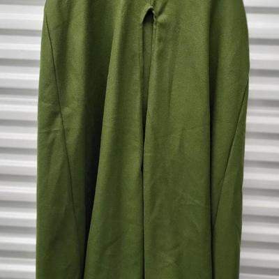 Forest Green Women's Hooded Cape Poncho