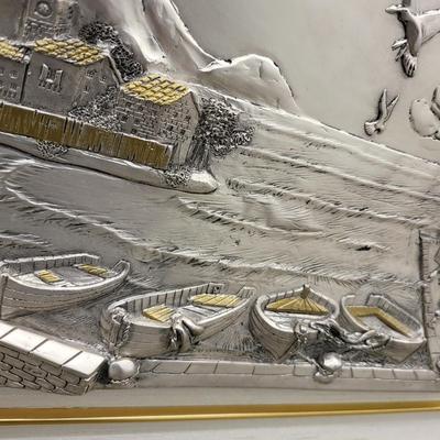 Vintage Italian Creazioni RD Studio 3-D Relief Art 925 Overlay
