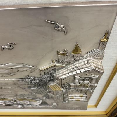 Vintage Italian Creazioni RD Studio 3-D Relief Art 925 Overlay