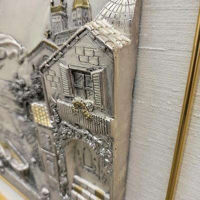 Vintage Italian Creazioni RD Studio 3-D Relief Art 925 Overlay