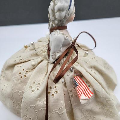 Early 1900's Antique Porcelain Sewing/Pin Cushion Dolls