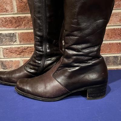 Women’s Paul Green Leather Lamb Skin Lined Boots Sz 7.5