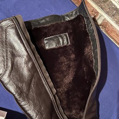Women’s Paul Green Leather Lamb Skin Lined Boots Sz 7.5