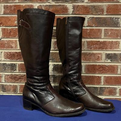 Women’s Paul Green Leather Lamb Skin Lined Boots Sz 7.5