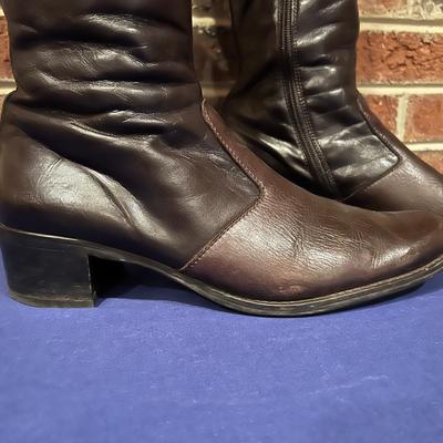Women’s Paul Green Leather Lamb Skin Lined Boots Sz 7.5