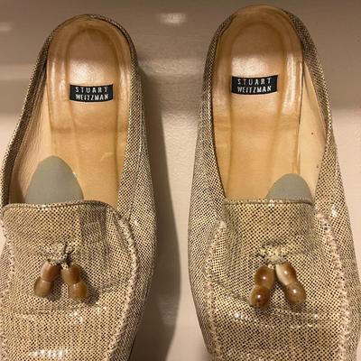 3 Pairs Stuart Weitzman Women's Snakeskin Mules Shoes Sz 9.5