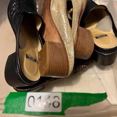 3 Pairs Stuart Weitzman Women's Snakeskin Mules Shoes Sz 9.5