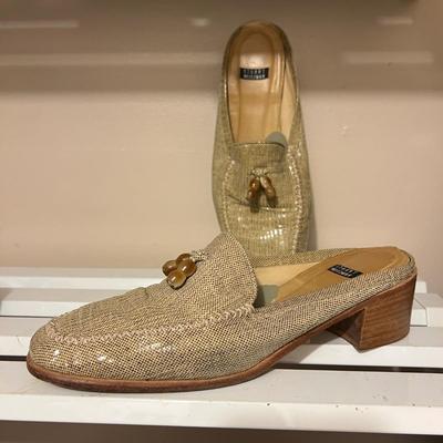 3 Pairs Stuart Weitzman Women's Snakeskin Mules Shoes Sz 9.5