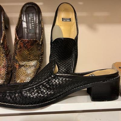 3 Pairs Stuart Weitzman Women's Snakeskin Mules Shoes Sz 9.5