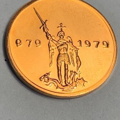 Gold Coin, 6.45 grams - Belgium, Baudouin I, Millenium of Brussels 979-1979