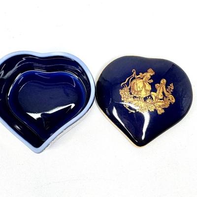 Set of 2 Miniature Limoges Trinket Boxes