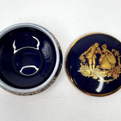 Set of 2 Miniature Limoges Trinket Boxes