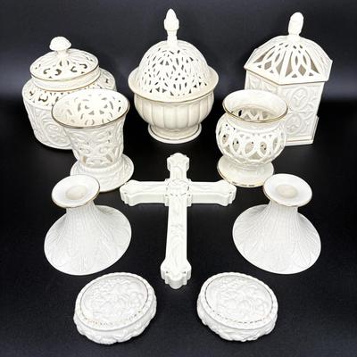 Lenox Lot - Candle, Ginger Jars, Cross, Candlestick Holders and More