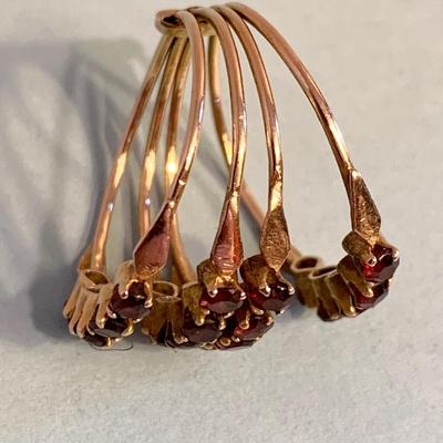 14k Yellow Gold 19 Stone Estate Ring - Size 9