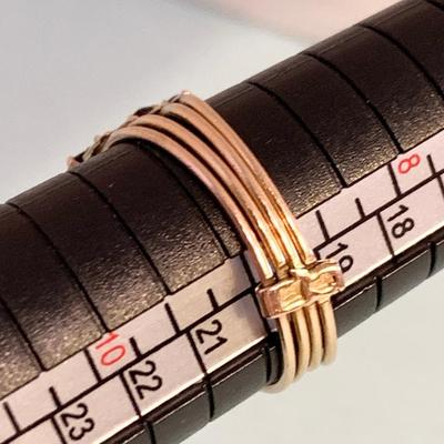 14k Yellow Gold 19 Stone Estate Ring - Size 9