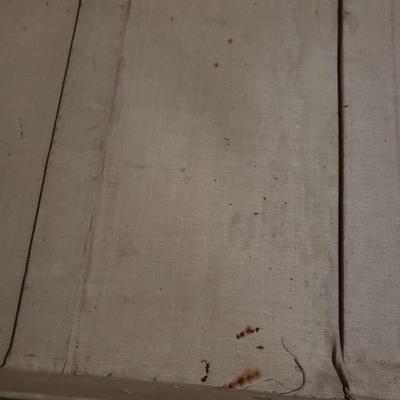 Vintage English Canvas/Wood Trim Trunk (1020BR-KD)