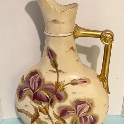 Late 1800s Royal Rudolstadt German Porcelain Pitcher