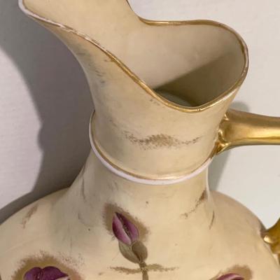 Late 1800s Royal Rudolstadt German Porcelain Pitcher