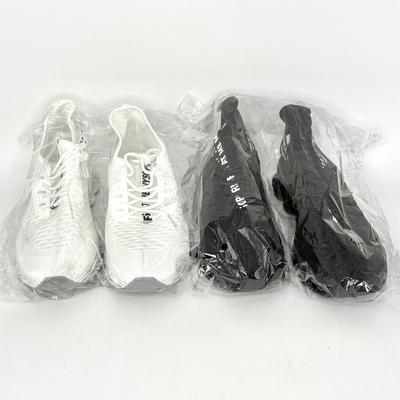 2 Pairs of Brand New Tennis Shoes - Black and White