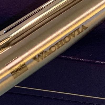 Waterman Ball Point Pen In Case Wachovia Bank
