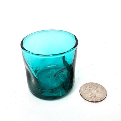 Seven Mini Aqua Blue Shot Glasses