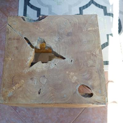 Rustic Teak End Table