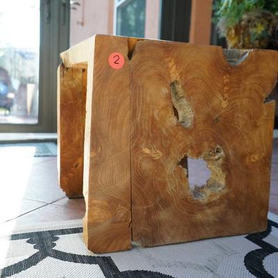Rustic Teak End Table