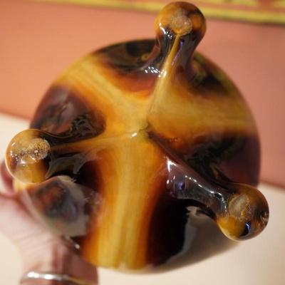 Rare, Vintage Vase with Brown/Yellow Glaze