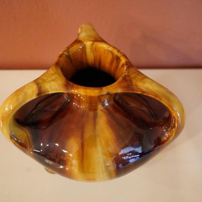 Rare, Vintage Vase with Brown/Yellow Glaze