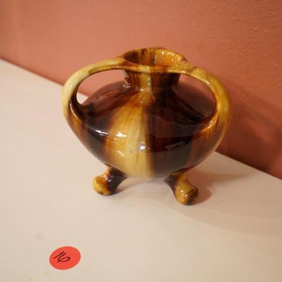 Rare, Vintage Vase with Brown/Yellow Glaze