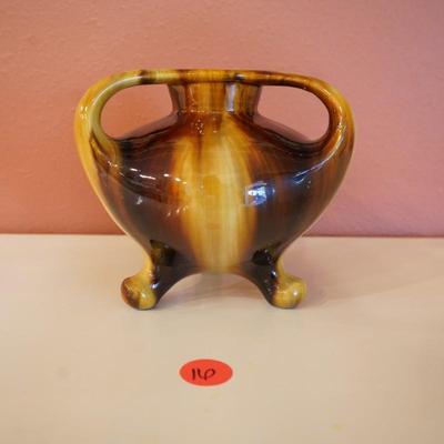 Rare, Vintage Vase with Brown/Yellow Glaze