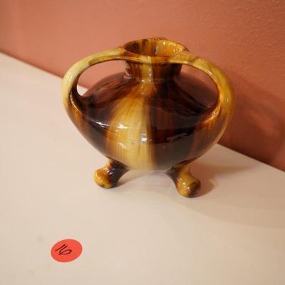 Rare, Vintage Vase with Brown/Yellow Glaze