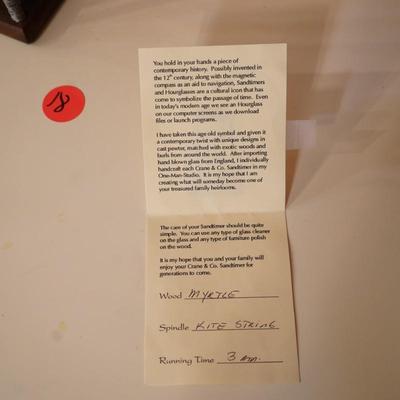 Crane & Co Merchants of Time Sandtimer