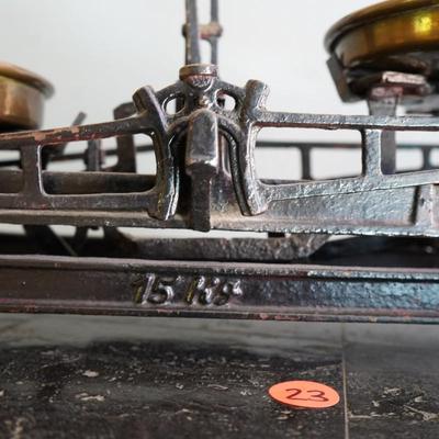 Antique Karl Schulz Cast Iron Balance Scale