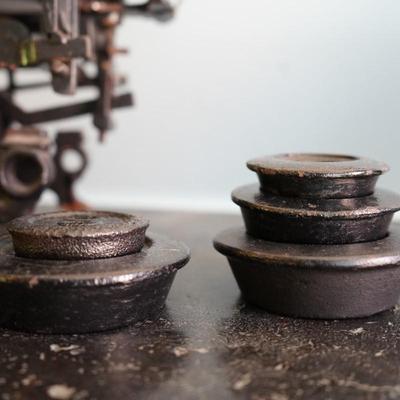 Antique Karl Schulz Cast Iron Balance Scale