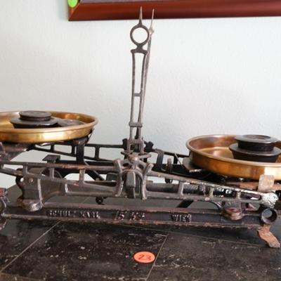 Antique Karl Schulz Cast Iron Balance Scale