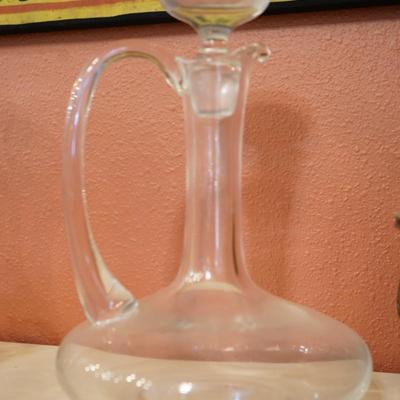 Vintage Crystal Wine Glasses and Ravenscroft Crystal Swan Decanter w/ Stopper