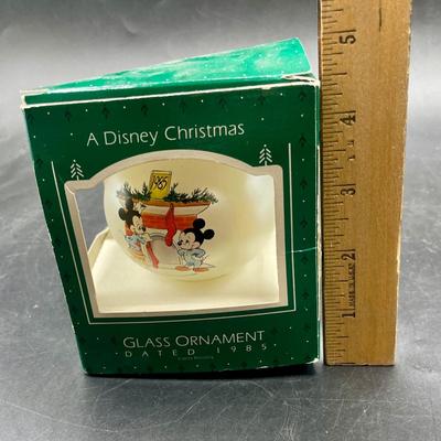 A Disney Christmas Glass Ornament 1985