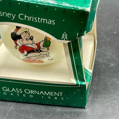 A Disney Christmas Glass Ornament 1985