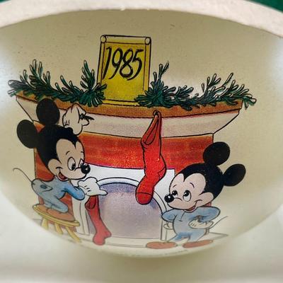 A Disney Christmas Glass Ornament 1985