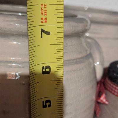 7 - Stoneware Pots Approx 7" Tall