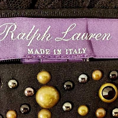 RALPH LAUREN Purple Label Demi Couture Studded One Shoulder Demi Couture dress