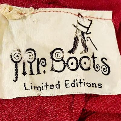 Vtg Iconic Mr. Boots 60s High Low Wine Maxi dress
