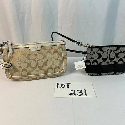 Lot E 231 NWT Two Coach Signature Wristlets