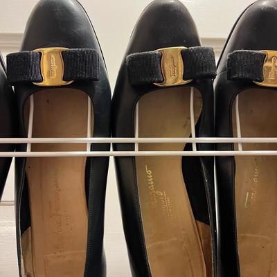 Lot of 9 Pairs Ferragamo Shoes Women's Sz 9, 9.5, 10