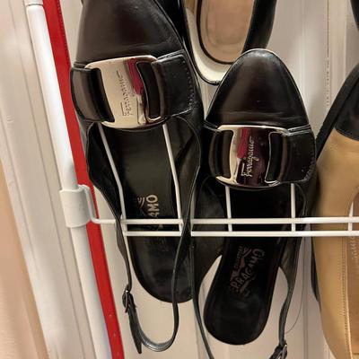Lot of 9 Pairs Ferragamo Shoes Women's Sz 9, 9.5, 10