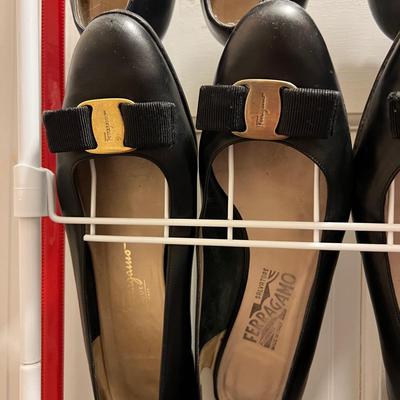 Lot of 9 Pairs Ferragamo Shoes Women's Sz 9, 9.5, 10