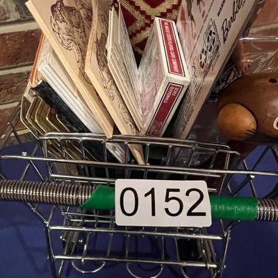 Various Toy Items - Barbie, MCM Figurine, Vintage Playing Cards, Mini Supermarket Carriage