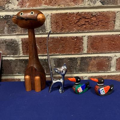 Various Toy Items - Barbie, MCM Figurine, Vintage Playing Cards, Mini Supermarket Carriage