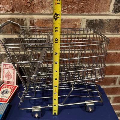 Various Toy Items - Barbie, MCM Figurine, Vintage Playing Cards, Mini Supermarket Carriage